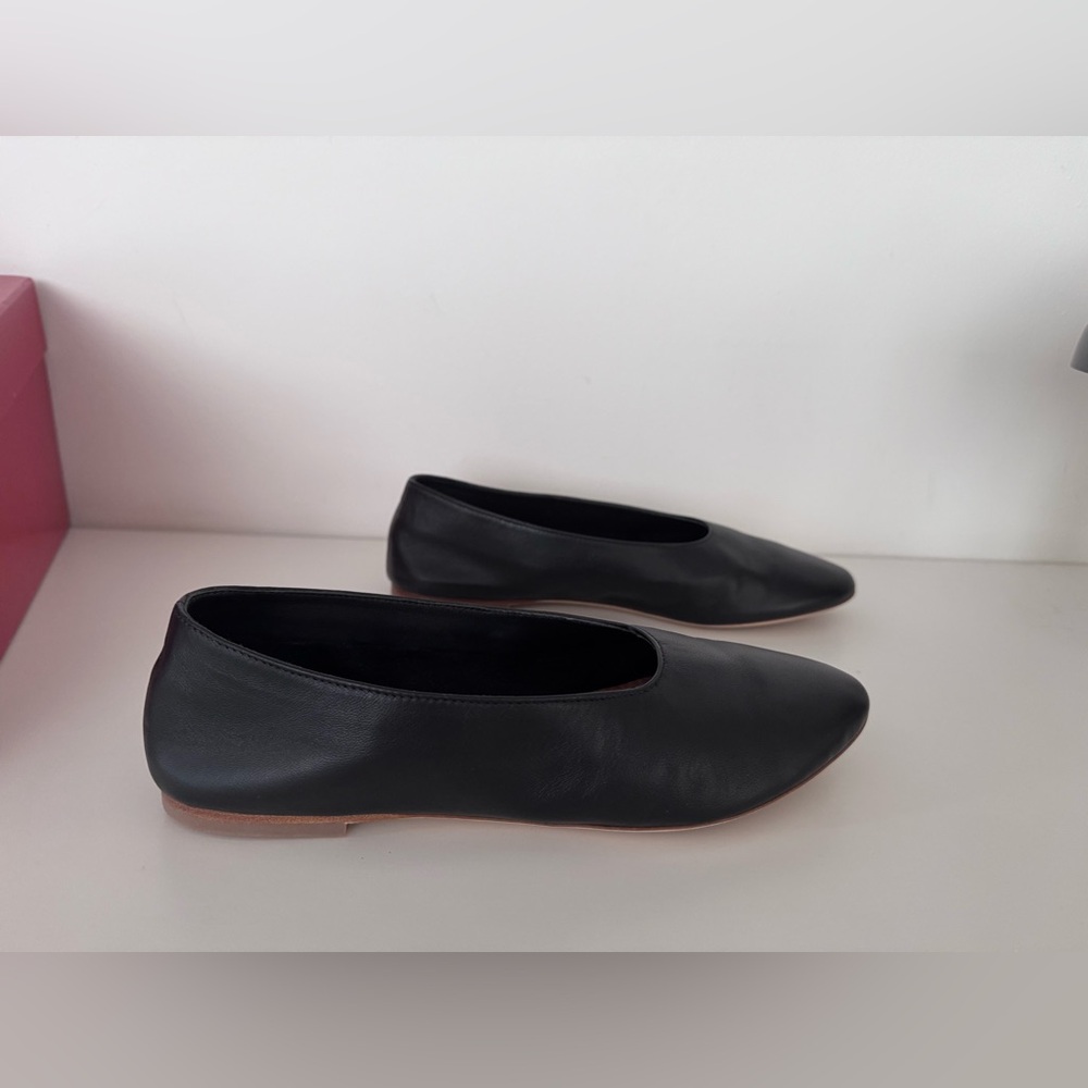 $350 STAUD Alba Black Soft Leather Ballet Flats Shoes Size 37 7 New in Box NIB 6 - Picture 14 of 14